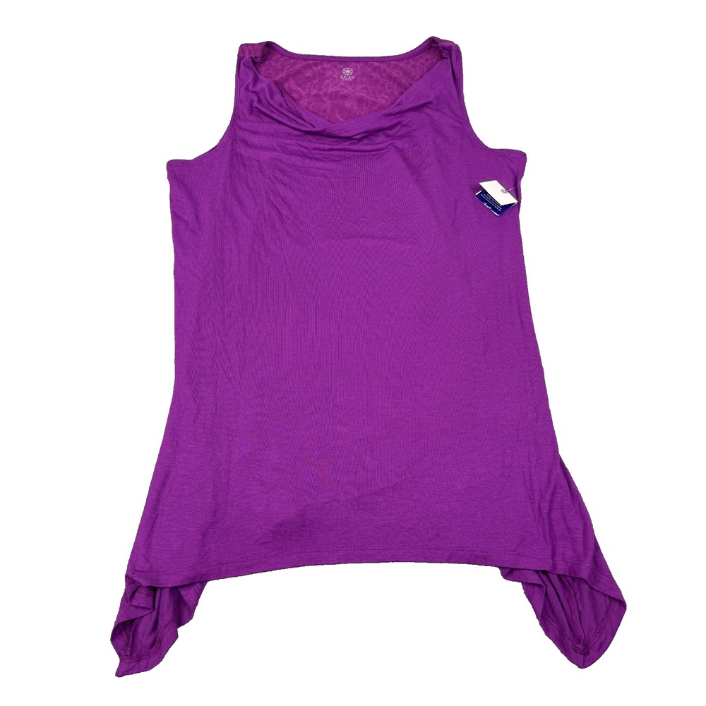 Gaiam Mystic Tank Top Womens Large Purple Yoga Athletic Gym Workout Pilates NWT